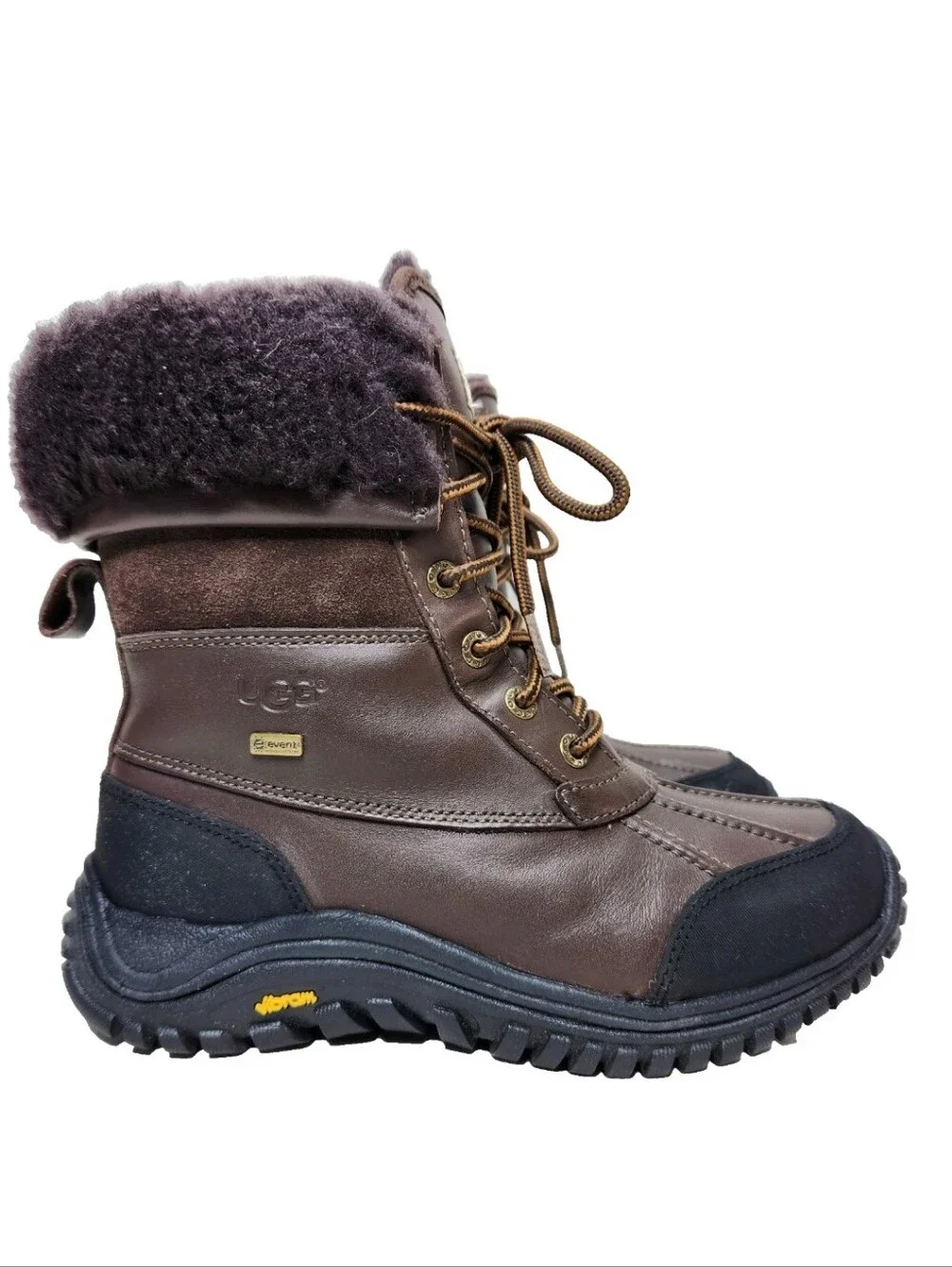 UGG Adirondack II Waterproof Winter Boots Sz 7 Event Brown Leather Suede 5446